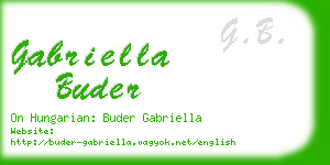 gabriella buder business card